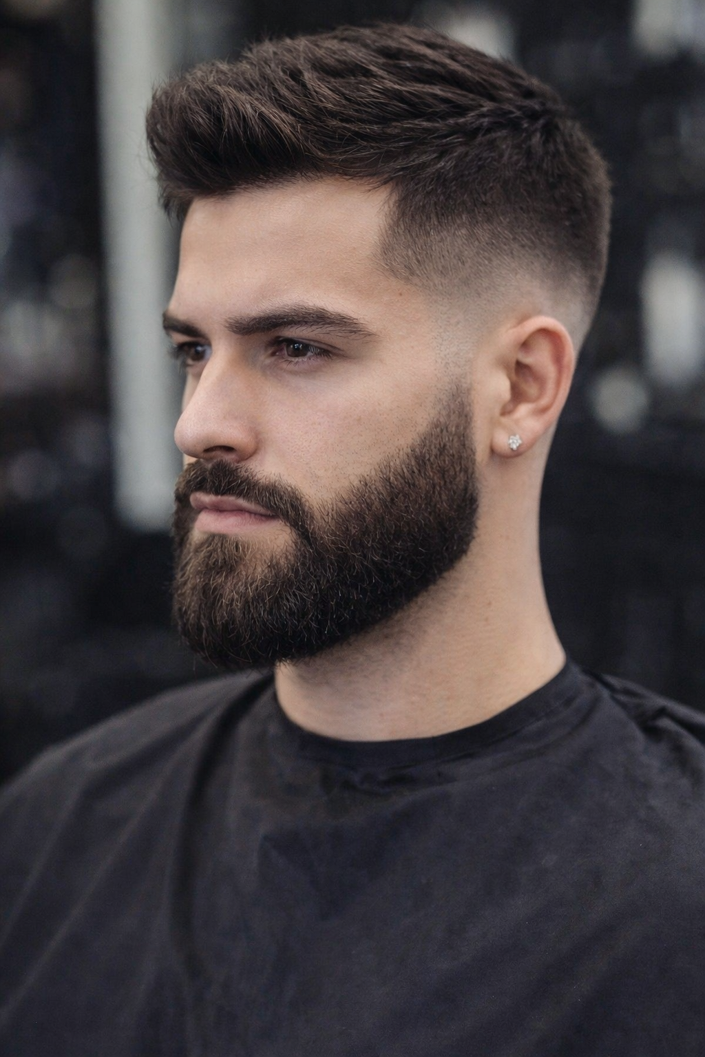 Coupe homme dégradé et barbe soignée — salon à Liège